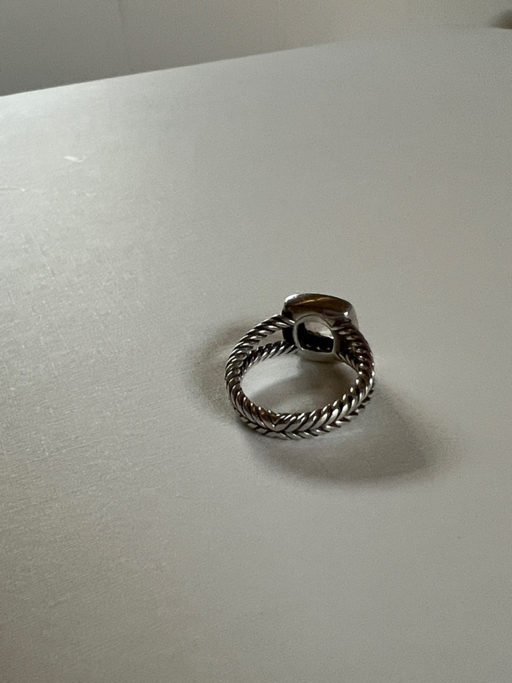 David Yurman Sterling Silver Ring with Pale Pink morganite petite albion - Picture 4 of 12